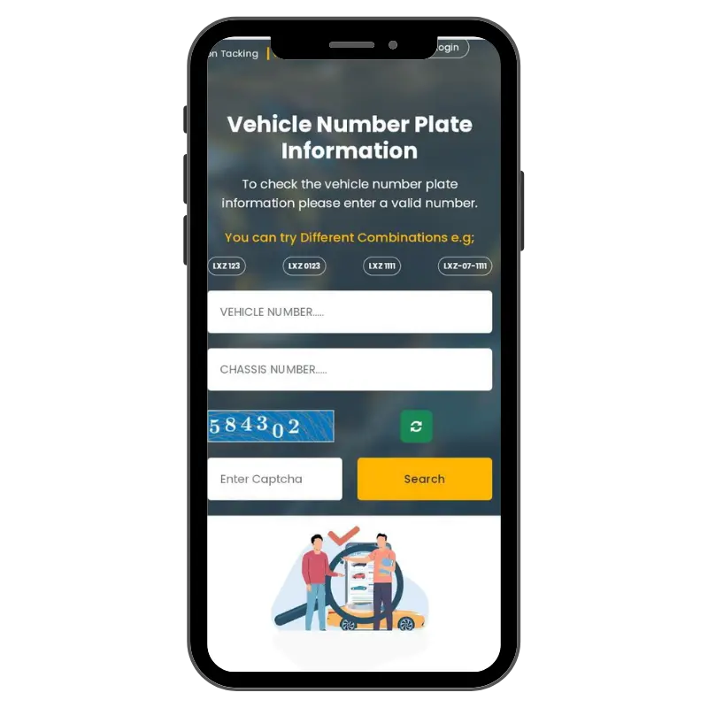 vehicle number plate information